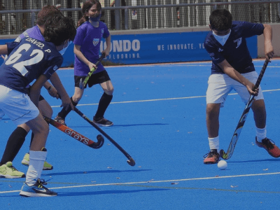 Partido del equipo alevín del Club de Hockey Carpesa